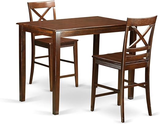 YAQU5-MAH-W 5 Piece Counter Height Dining Set Includes a Rectangle Kitchen Table