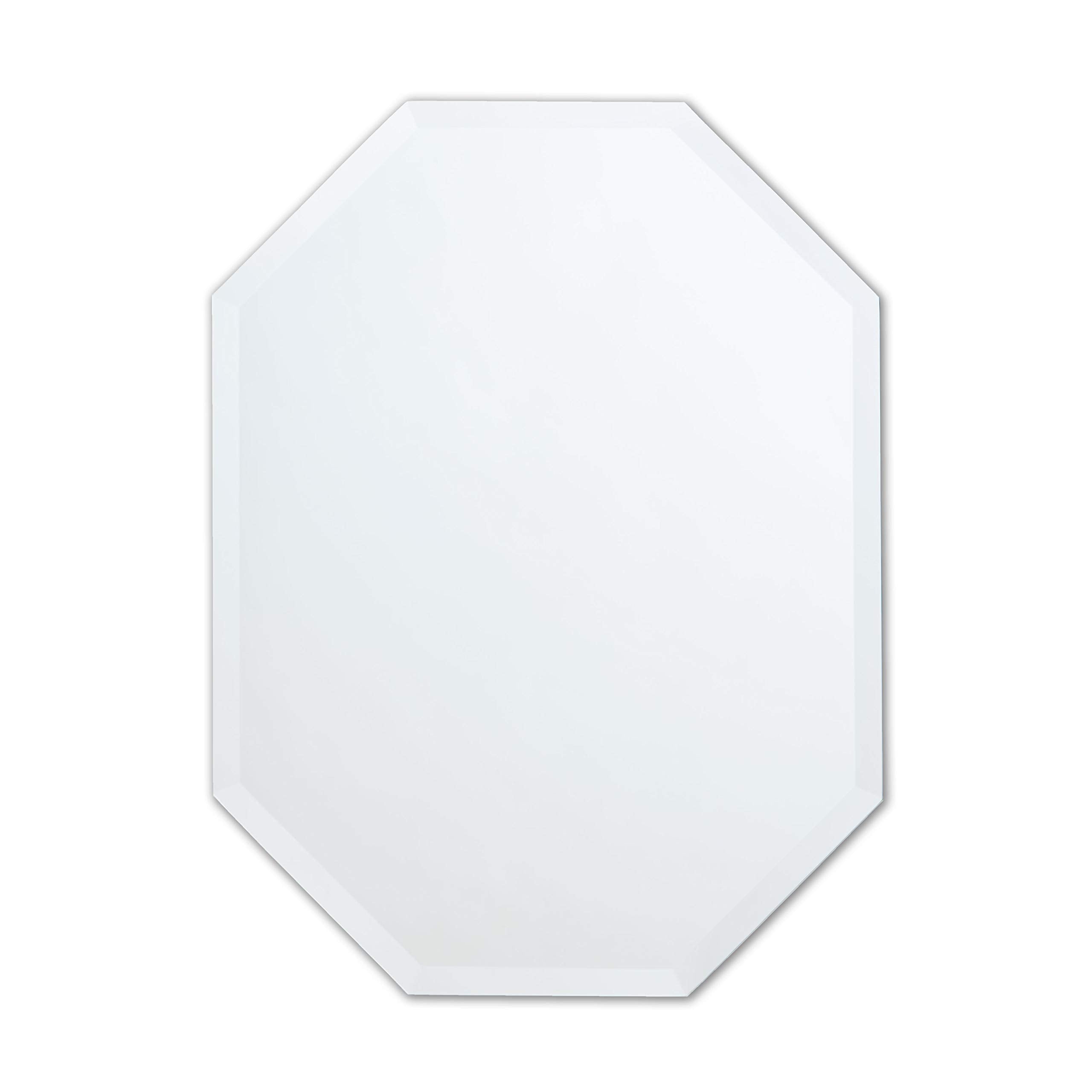Frameless Octagon Mirror | 1" Beveled Edge | Bathroom Wall Mirror