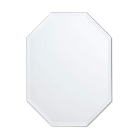 24" x 32" Frameless Octagon Mirror | 1" Beveled Edge | Bathroom Wall Mirror