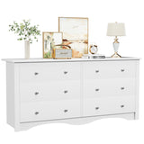 Dresser for Bedroom with 6 Drawers, Wide Chest Storage Organizer