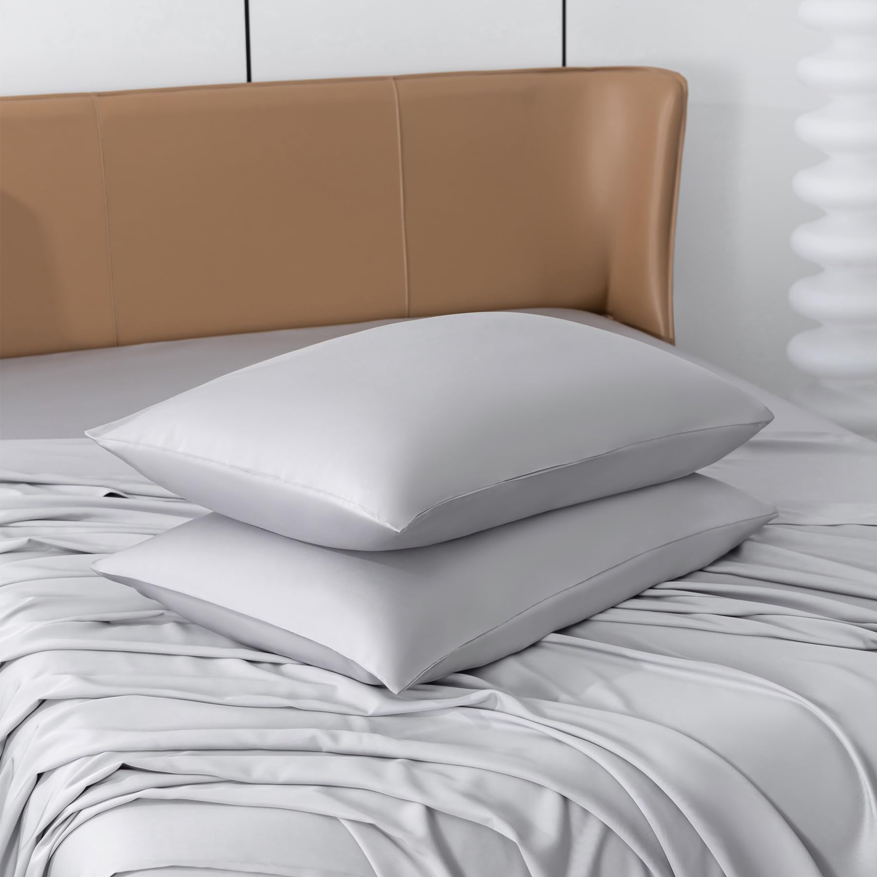 Cooling Sheets Rayon Derived from Bamboo 18"-24" Extra Deep Pocket Queen Sheets