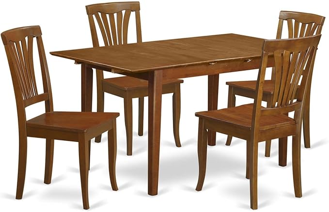 PSAV7-SBR-C 7 Piece Modern Dining Set Consist of a Rectangle Wooden Table