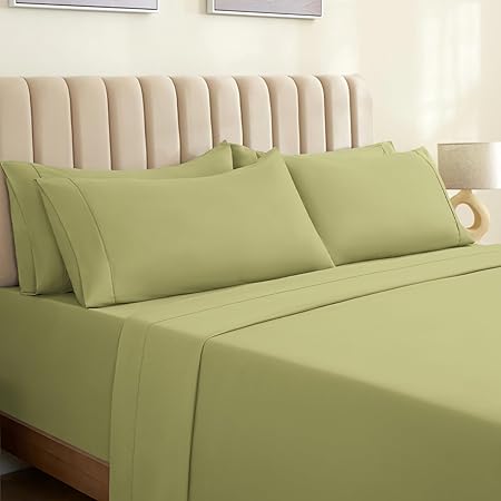 7 PC Split King Sheet Set, Breathable Luxury Bed Sheets