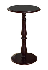 Dark Cherry Finish Wood Plant Stand Accent Side End Table