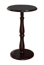 Dark Cherry Finish Wood Plant Stand Accent Side End Table