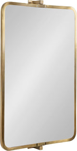 Elijah Modern Rectangular Pivot Wall Mirror, 38 x 24, Black, Decorative Adjustable Mirror
