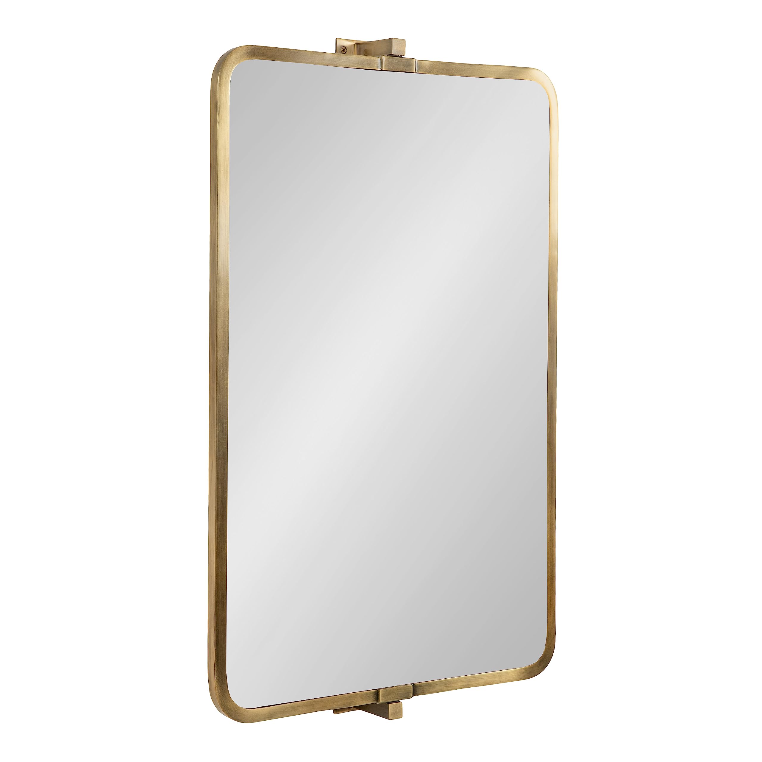 Elijah Modern Rectangular Pivot Wall Mirror, 38 x 24, Black, Decorative Adjustable Mirror