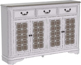 INDUSTRIES Magnolia Manor Hall Buffet, Antique White