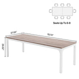 6.5FT Conference Table, 78.7 Inche Rectangle Meeting Seminar Table