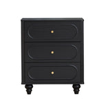 Dresser for Bedroom Set of 2, Mid Century Modern Chest of Drawers, Wood Storage Small Dresser Organizer for Bedroom Living Room Hallway Closet, Black