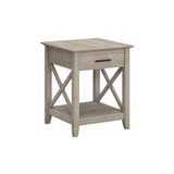 Key West Small End Table with Storage Modern Farmhouse Accent Shelf