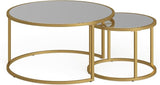 Watson Round Nested Coffee Table with MDF Top in Blackened Bronze