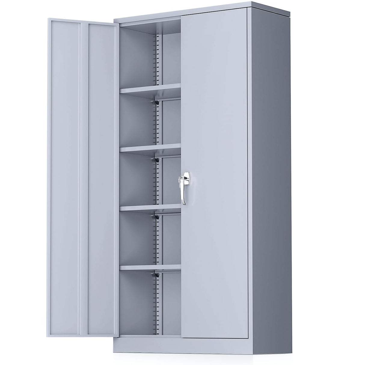 Metal Garage Storage Cabinet with Doors and 4 Adjustable Shelves