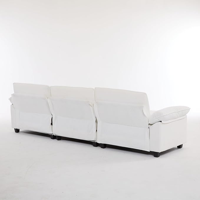 Convertible Modular Sectional Sofa with Movable Ottomans