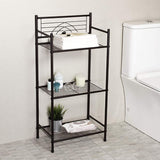 3-Tier Free Standing Wire Rack Durable Metal Shelving Storage Unit with Adjustable Feet