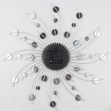 Modern 3D Crystal Wall Clock - Celebration Decorative Metal Wall Clock