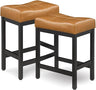 Bar Stools Set of 2, Counter Height Stools 24 Inch Saddle Stools