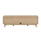 Tage Modern Pull-Open Door Low Stand for TVs up to 65 Inches, 58 Inch, Coastal Oak