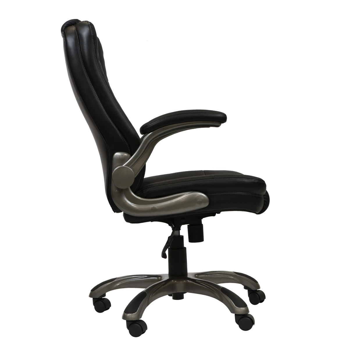 Mobili Medium Back Office Flip-up Arms Executive Chair, Black