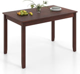 Dining Table for 4 People, 48” x 29” Kitchen Table with Wood Legs, Rectangular Dinner Table for Small Space,