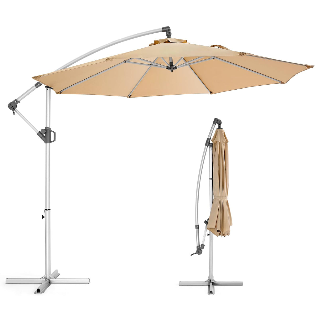 10ft Offset Patio Umbrella - cantilever patio umbrellas, 5-Year Fade Resistant