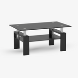 Modern Tempered Glass Coffee Table Set - 1/2/3 Piece Living Room Table Set - Sleek Design