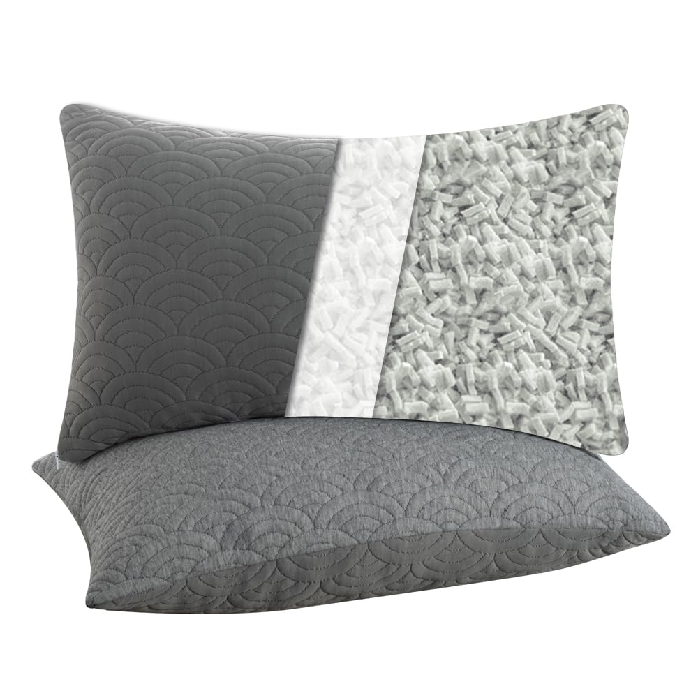 Memory Foam Pillows King Size Set of 2 Adjustable Cool Pillow