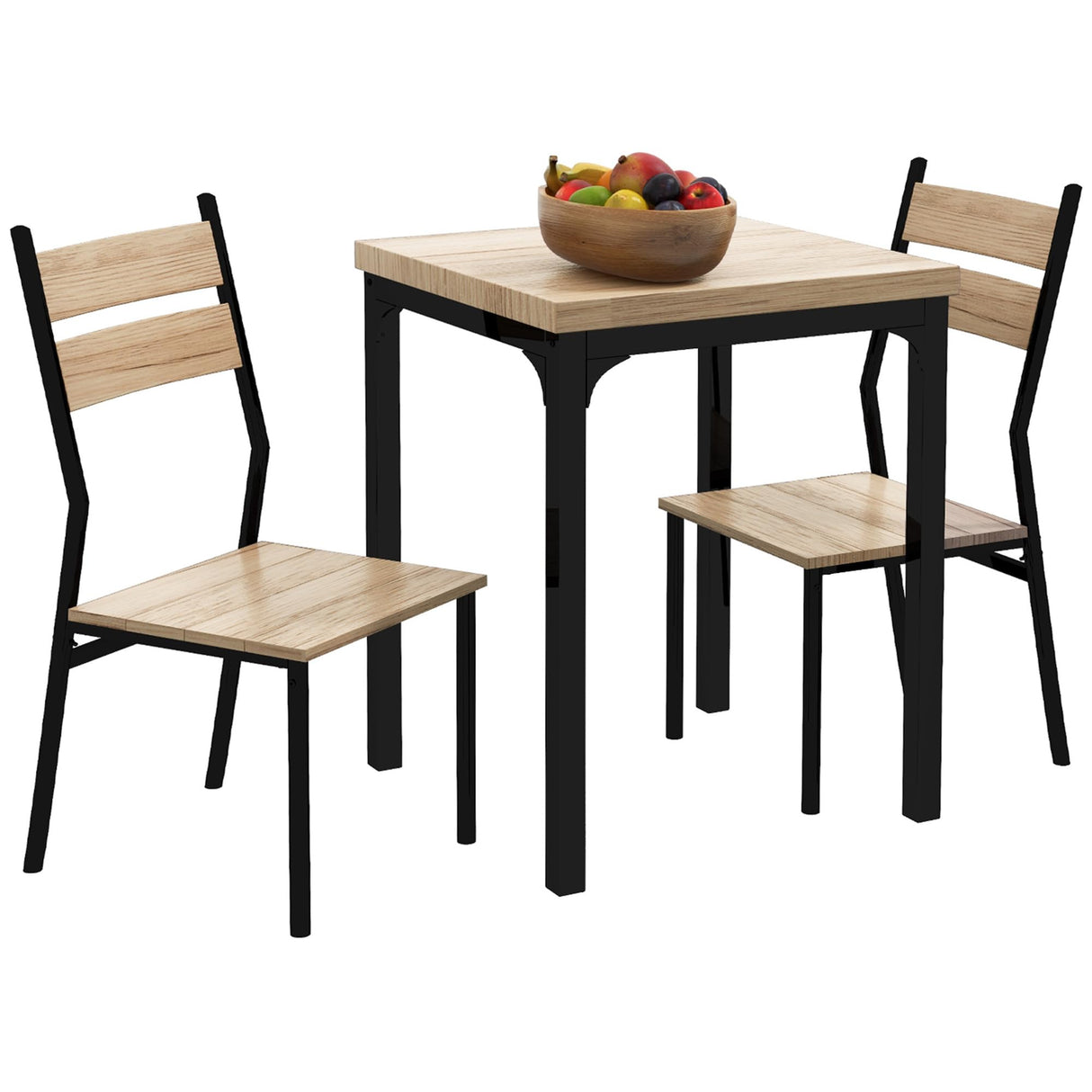 3 Piece Dining Table Set for 2, Modern Kitchen Table and Chairs, Dining Room Set