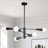 Modern Sputnik Chandelier - 6 Light Chandelier Light Fixture Height