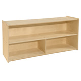 2-Shelf Kids Bookshelf & Toy Storage Organizer | 3-Section Montessori Shelves for Home