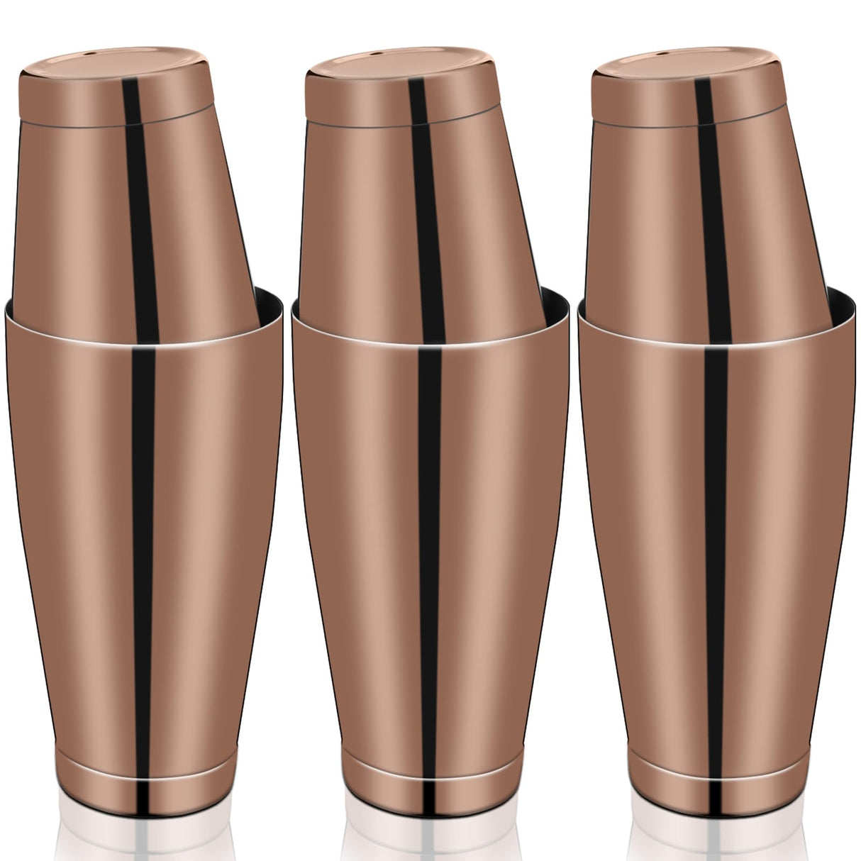 6 Pcs Cocktail Shakers Professional Bar Shaker Boston Shaker Set Stainless