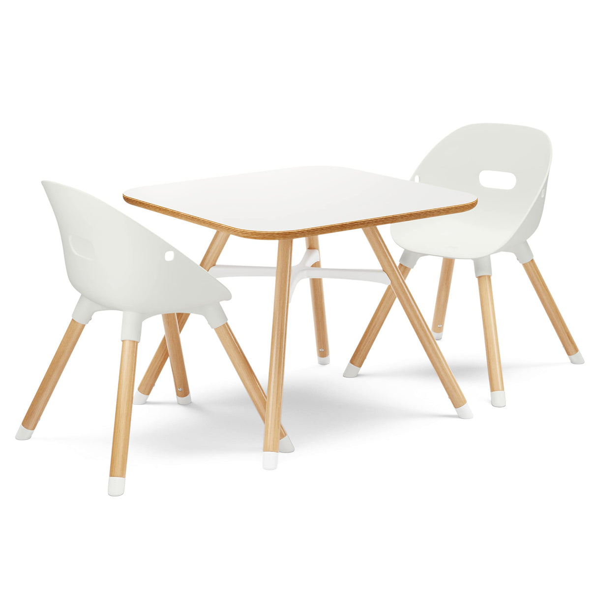 Kids Table and Chairs Set with Sustainably Sourced Wood Kids Table & Set of 2 Non-Toxic