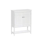 Ellsworth 2-Door Floor Cabinet with Open Shelf - Bathroom Storage Cabinet for Towels