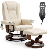 Reclining Chair with Vibration Massage Faux Leather Recliner