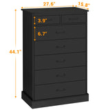 Tall Dresser with 7 Drawers for Bedroom, Storage Tower Clothes Organizer,