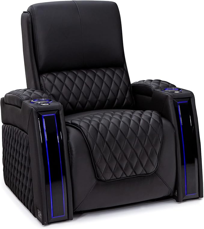 Apex Home Theater Seating - Living Room - Italian Leather - Power Recliner