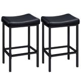 Bar Stools, Set of 2 Bar Chairs, Counter Height Stools, Saddle Stools