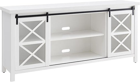 Clementine Rectangular TV Stand for TV's up to 80" in White