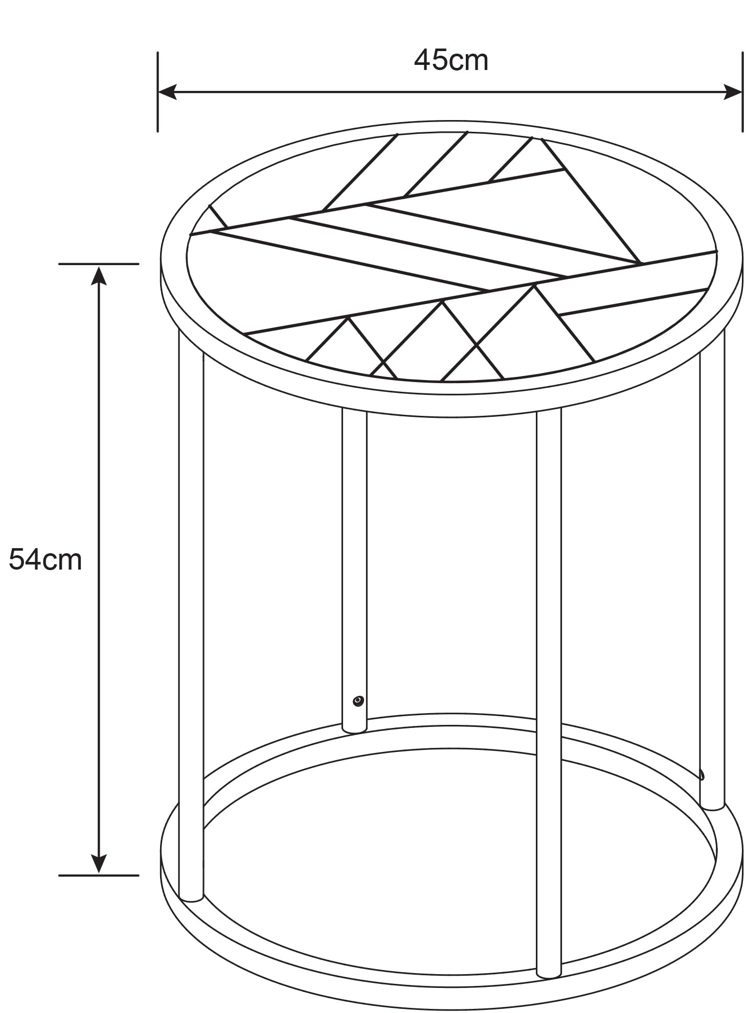 Harlo Side Table, Gold