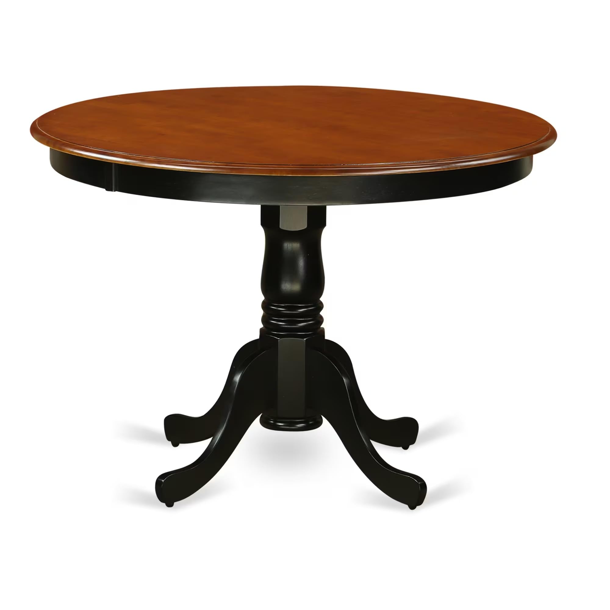 5-Piece Round Dining Table Set with Pedestal Base and Upholstered Chairs