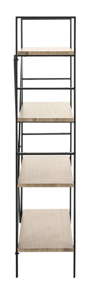 Home Collection Raylan Retro Midcentury 4 Tier Etagere, Oak and Black