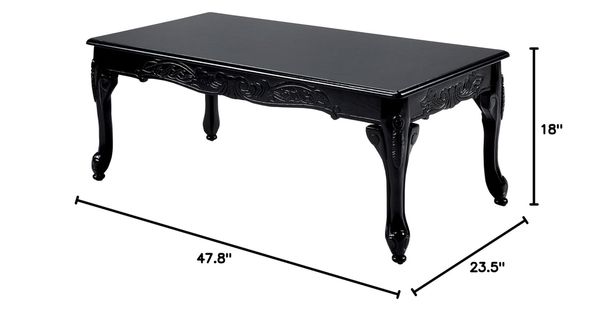 Furniture of America 3 Piece Chesapeake Table Set, Black