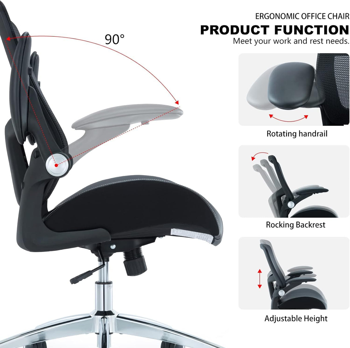 Office Chair Ergonomic Desk Chair-400lbs Big and Tall Heavy Duty, Wide & Soft 3D