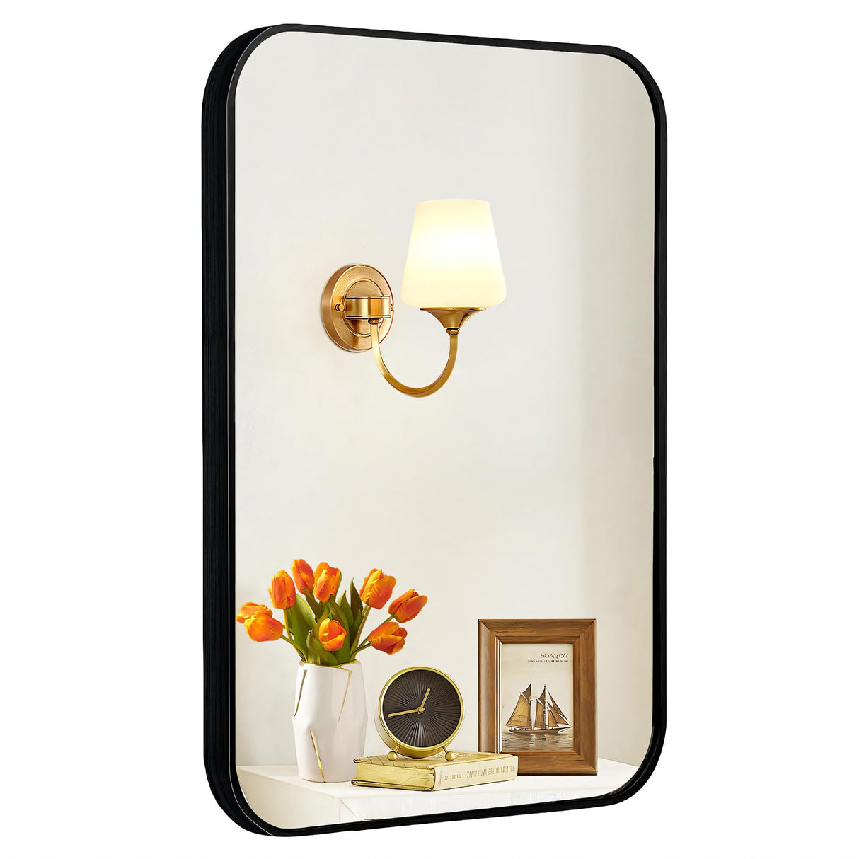 Bathroom Mirror - for Wall Over Sink Wall-Mounted Vanity Small Mirrors