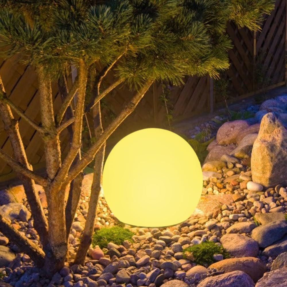 8-in Solar Globe Light Outdoor Waterproof Solar Ball Light for Garden