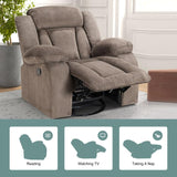 Recliner Chairs for Adults Manual Reclining Sofa Chair Oversized Swivel Rocking Recliner