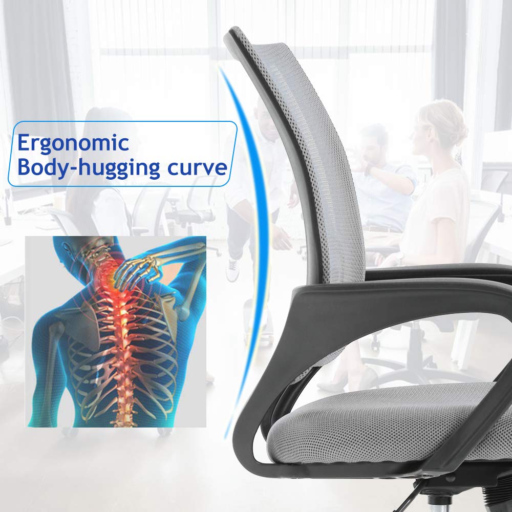 Office Chair Desk Chair with Lumbar Support & Armrest Height, 2 Pack Ergonomic