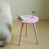 Round Side Table, Small Accent Table Nightstand Modern End Table for Kids Room Living Room Bedroom