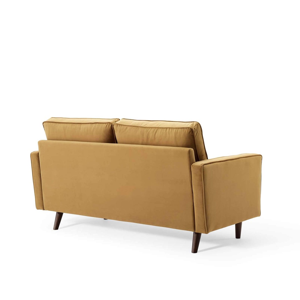 Valour Performance Velvet Loveseat, Cognac Valour Performance Velvet