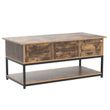 Lift Top Coffee Table with Steel Frame, Dining Table